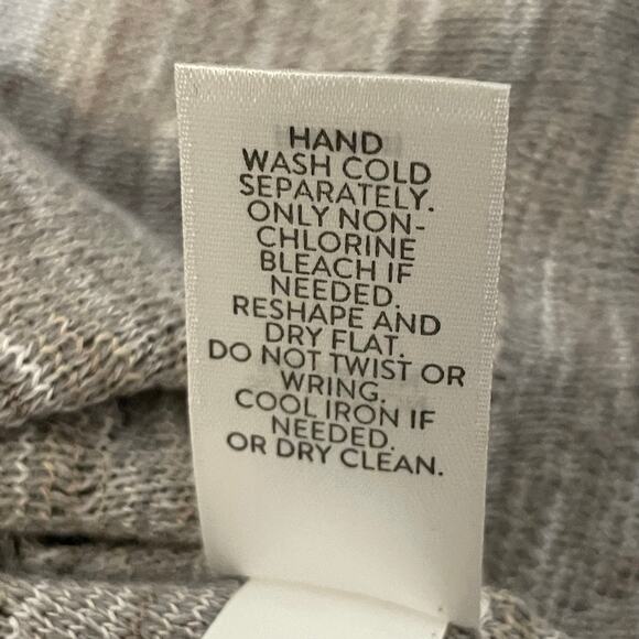 J. Jill purejill Open Front Cardigan Sweater Artisanal Design Women's S Gray Tan - Picture 10 of 11